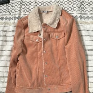 Sherpa lined corduroy jacket